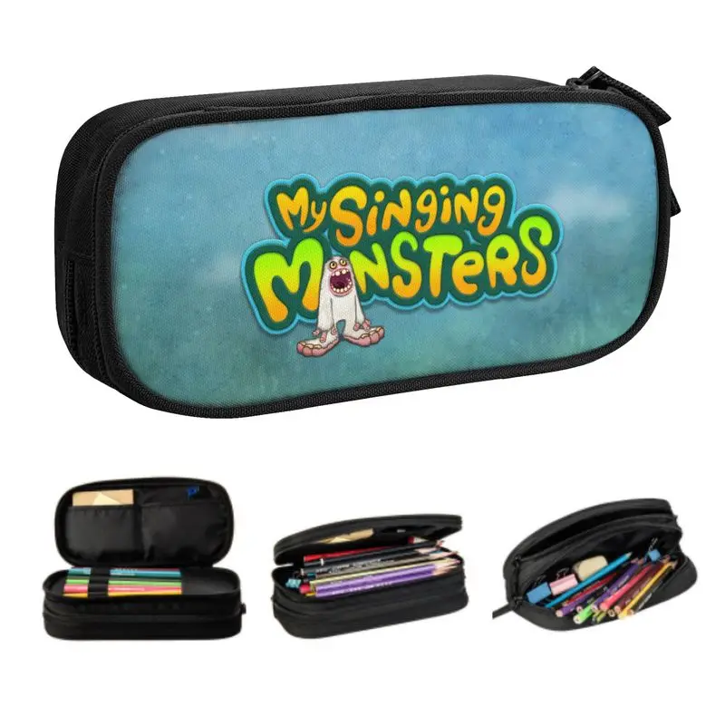 

Customized My Singing Monsters Kawaii Pencil Case Girls Boys Large Capacity Pencil Bag Students Stationery