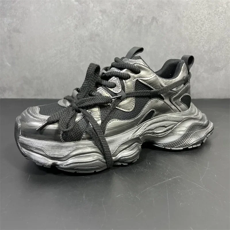 Массивные кроссовки мужские дизайнерские для бега модная повседневная сетчатая