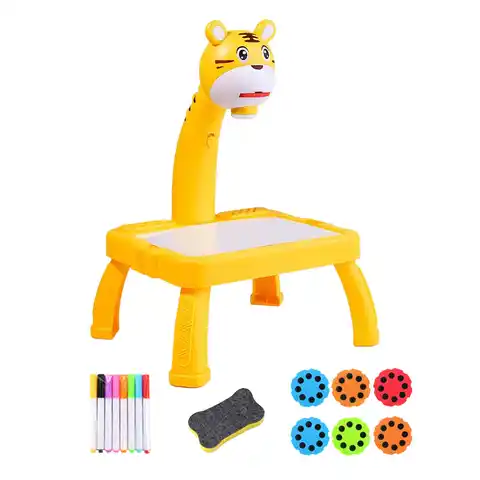 Детский мини светодиодный проектор художественный стол для рисования доска для рисования Проекционный стол игрушка для девочек и мальчико...