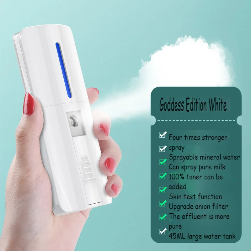 

Xiaomi New Water Supplement Instrument Portable Ion Spray Apparatus Humidifier Face Steaming Device Beauty Tester Smart Home