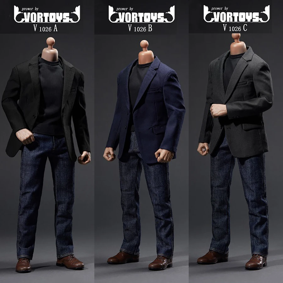 VORTOYS V1026 масштаб 1/6 мужской женский костюм куртка рубашка джинсы одежда модель подходит 12 дюймов бд001 солдат экшн-фигурки тела