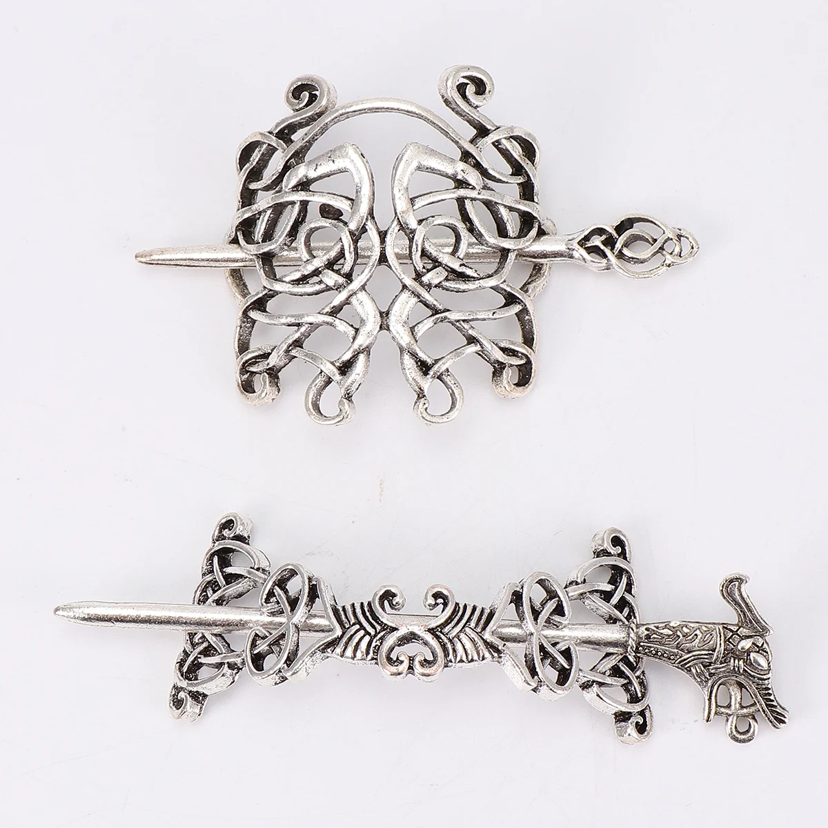

Hair Clips, 2pcs Viking Knot Hair Sticks Vintage Jewelry Hair Barrettes for