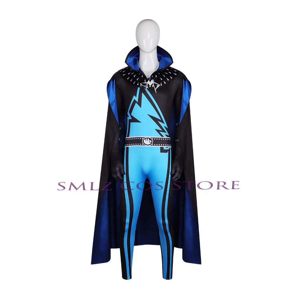 Фото BZX Cos Megamind Косплей Комбинезон и плащ The Doom Syndicate Megamind Костюмы Маскировка на Хэллоуин для взрослых Костюмы №5