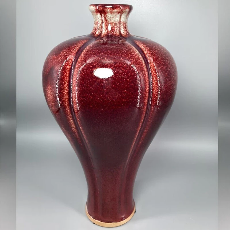 

Керамическая ваза Jun, фарфоровая ваза, керамическая ваза высотой 34 см, ваза с шестью лепестками, ваза для цветов, декор для комнаты, домашние украшения