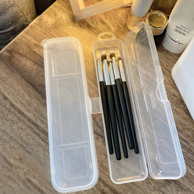 

Коробка Чехол Оборудование для ногтей, прямоугольная кисть для хранения ногтей, 1 шт., прозрачные инструменты, буферная пилка для ногтей, украшения