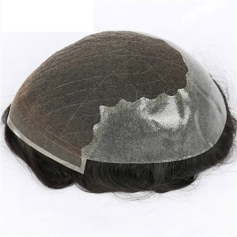 Парик для мужчин Toupee из человеческих волос мужской парик Q6 протез блоки нашивка