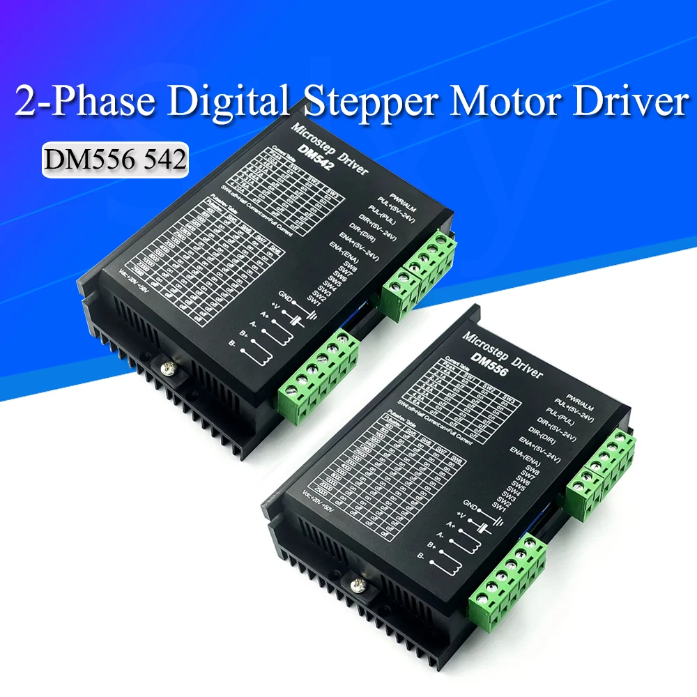 

Stlxy DM556 DM542 2-фазный цифровой драйвер шагового двигателя для NEMA 17 23 34 серии шаговый двигатель с ЧПУ 3d принтер