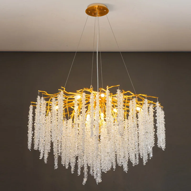 

Crystal Chandelier for Living Room Dining Bedroom Hanging Lamps For Ceiling Firefly Lustre Design Modern Suspension Chandelier