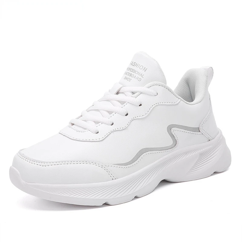 

Women Casual Shoes Fashion Breathable Walking PU Flat Shoes Woman White Sneakers Women 2022 Tenis Feminino Female Shoes A1-91