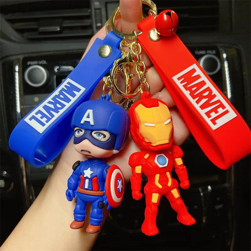 

New Avengers Key Chain Captain America Iron Man Hulk Car Pendant Doll Keychain
