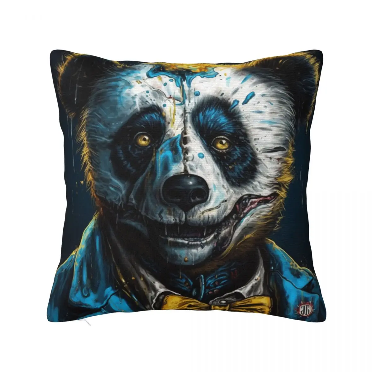 

Panda Pillow Case Zombie Portraits Soft Polyester Pillowcase Hugging Zipper Spring Cover