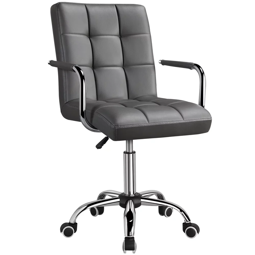 With Wheels, Gray Desk Chair  Gaming Chair