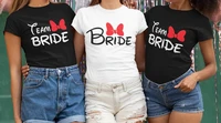 bride squad bachelorette party shirts bridal shower bridesmaids bachelorette short sleeve top tee cotton women tshirts o neck