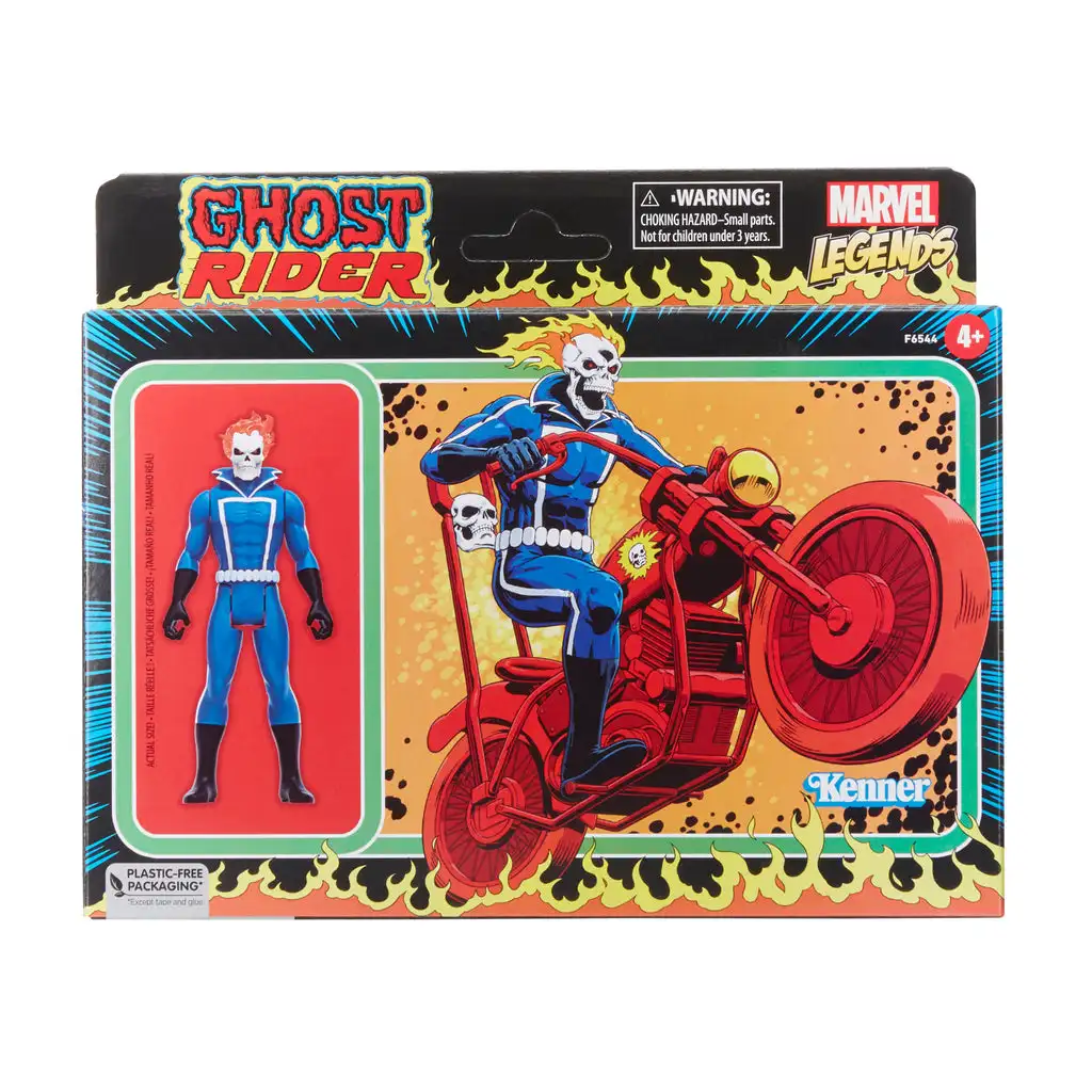 

Original Hasbro Marvel Legends Retro 375 Collection Ghost Rider 3.75 Inch Action Figure Collectible Model Toy Vehicle Gift