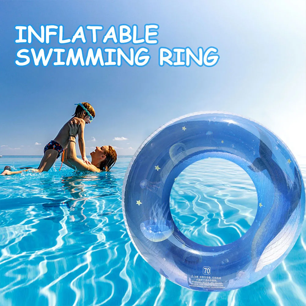

Blue Whale Pool Floats Swimming Ring Thickened Swimming Circle Mattress for Adult Children Kids Inflatable Summer Water Toy