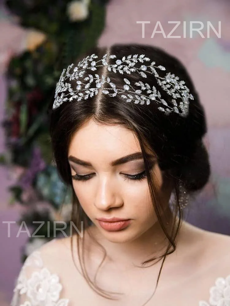 Тиары женские с фианитом головные уборы для невесты коронами свадебные