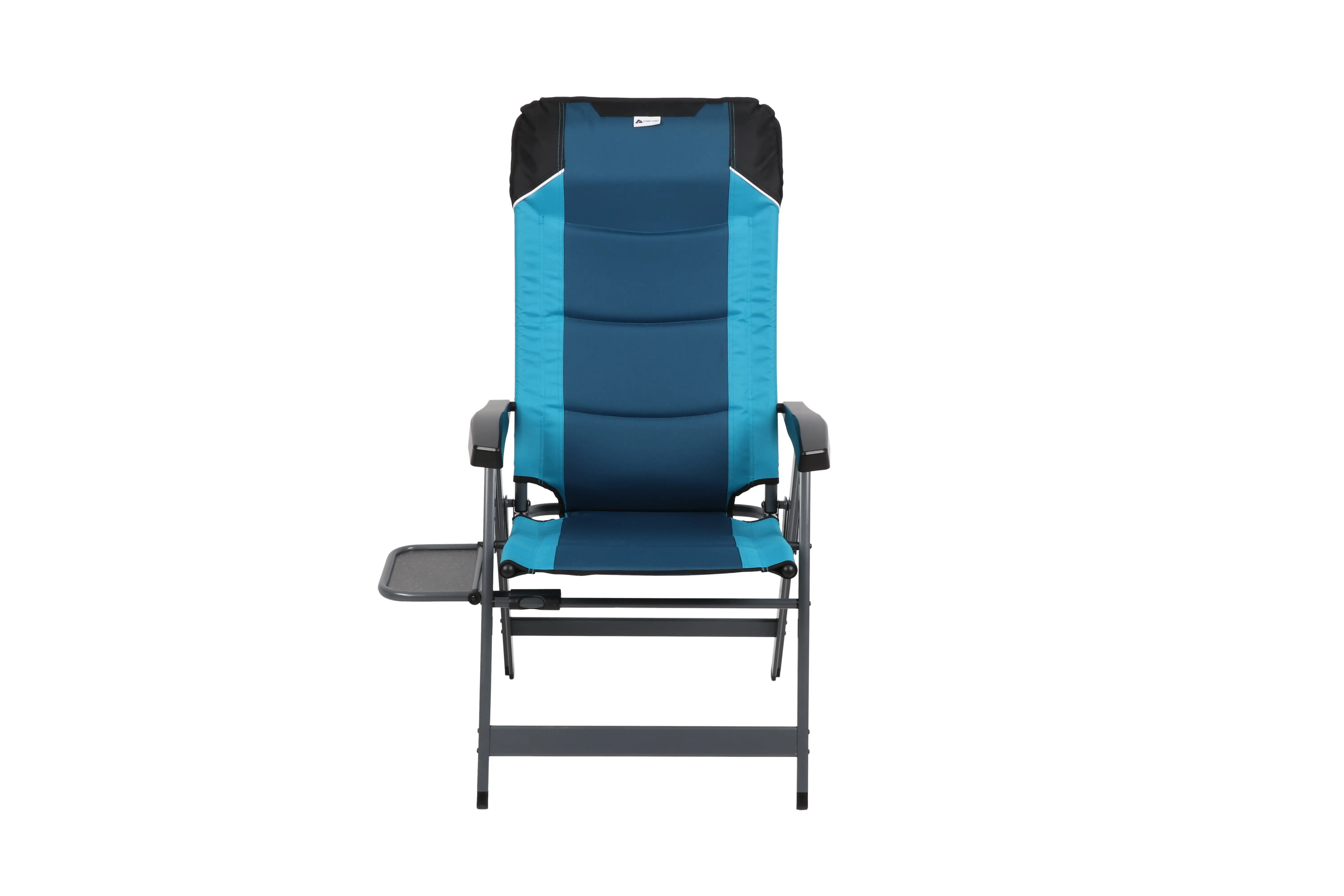 

Camping 5 Positions Chair with Side Table, Blue and Black, Adult