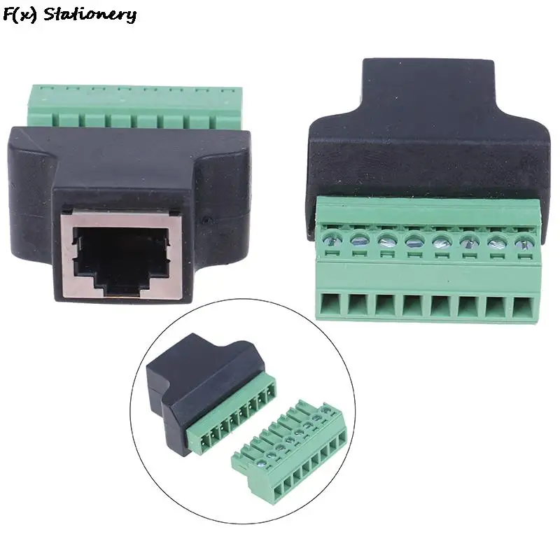 

1pcs High Quality RJ45 To Screw Terminal Adaptor RJ45 Female To 8 Pin Connector RJ45 Splitter For CCTV DVR CCTV Accessories