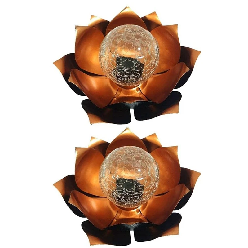 

HOT SALE 2Pcs Solar Flower Lights, 2PCS Lotus Solar Light, Waterproof Garden Yard Lotus Lamps Ornament For Garden