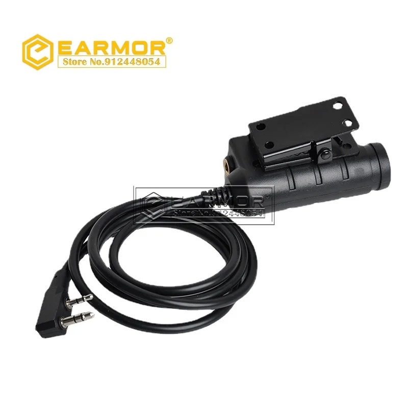 Оптический наушник EARMOR M51 адаптер PTT Airsoft тактическая гарнитура Kenwood Phone Plug 3 5 мм AUX -