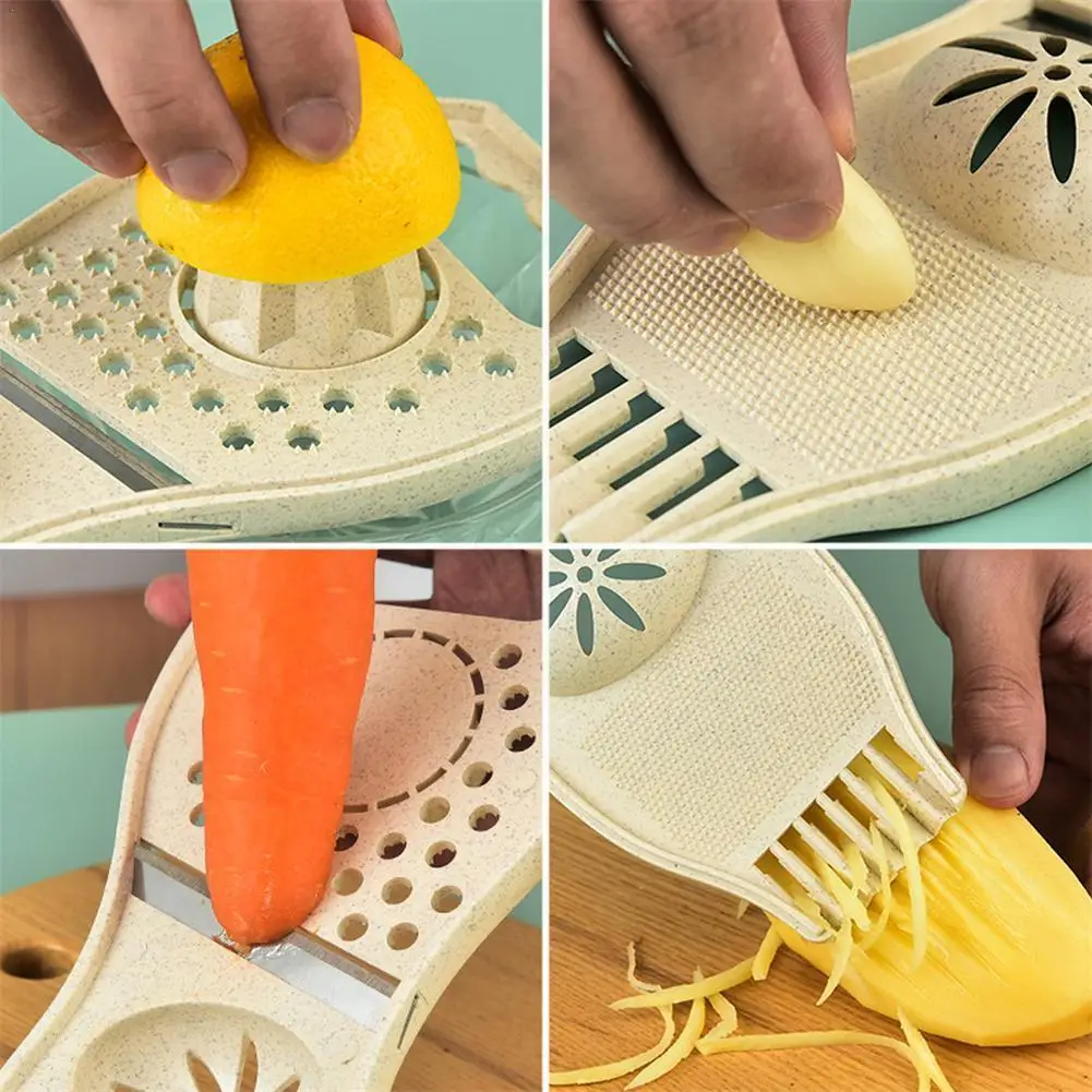 

1pcs Multi-function Grater Peeler Kitchen Vegetable Knife Fruit Kitchen Paring Peeler Gadgets Tools Double Carrot Head T0H8