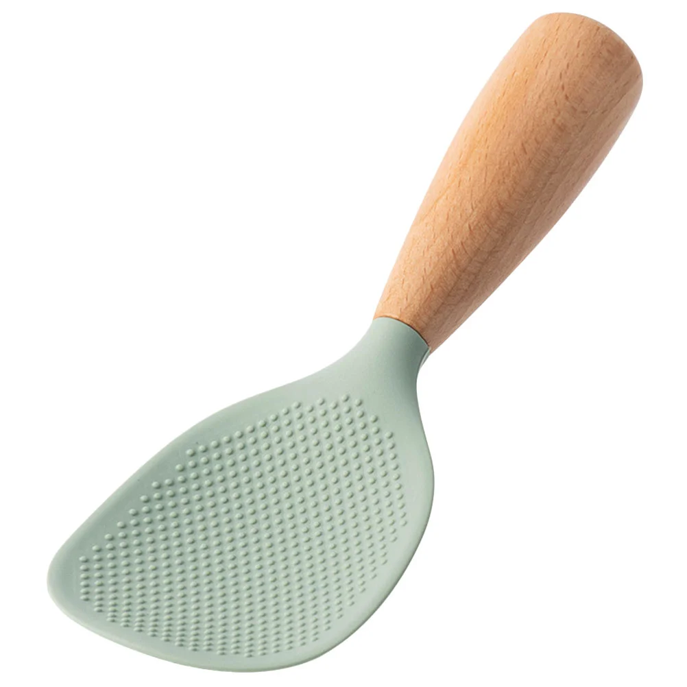 

Silicone Rice Spoon Paddle Safe Wear-resistant Spatula Reusable Scooper Compact