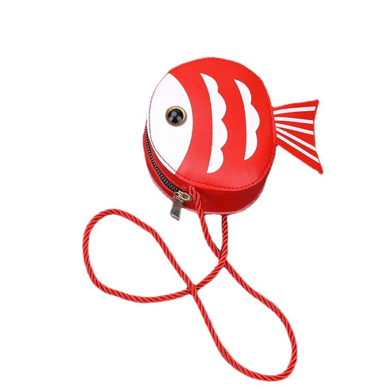 Детская сумка в форме милой рыбы мультяшная мини через плечо для мальчиков и