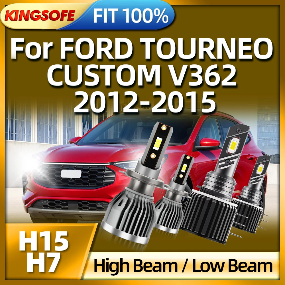 

KINGSOFE H7 LED Headlight H15 Bulb 26000LM Car Light 6000K For FORD TOURNEO CUSTOM V362 2012 2013 2014 2015