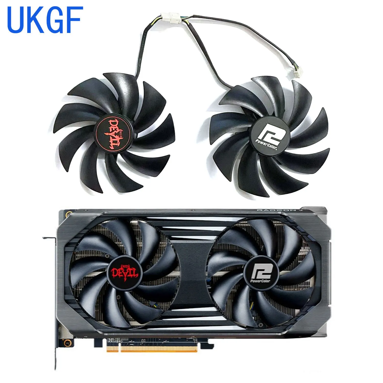 Совершенно новый вентилятор 95 мм 4PIN FD10015H12D DC 12 В 0 55 А RX6600XT GPU для замены видеокарты