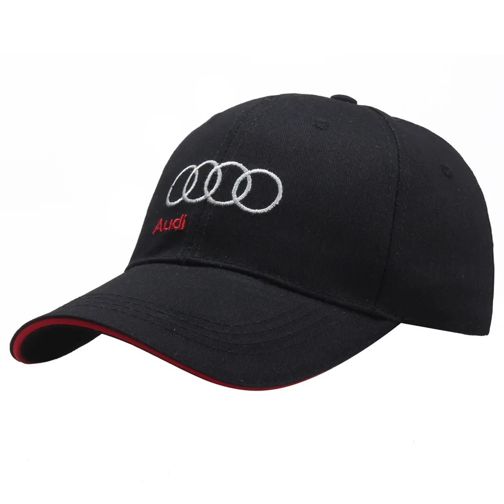 

Для Audi A3 A4 A5 S4 RS4 A5 S5 RS5 A6 Q2 Q3 Q5 Q Q8 RS4 RS5 логотип автомобиля хлопковая Регулируемая бейсбольная шляпа уличные автомобильные аксессуары