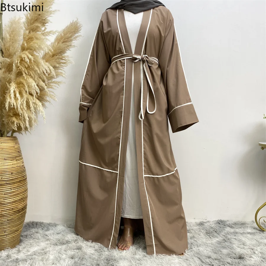 

New Eid Mubarak Abaya Dubai Fashion Cardigan Kaftan Arab Turkish Islamic Clothing Muslim For Women Modest Robe Mujer Ropa Kimono