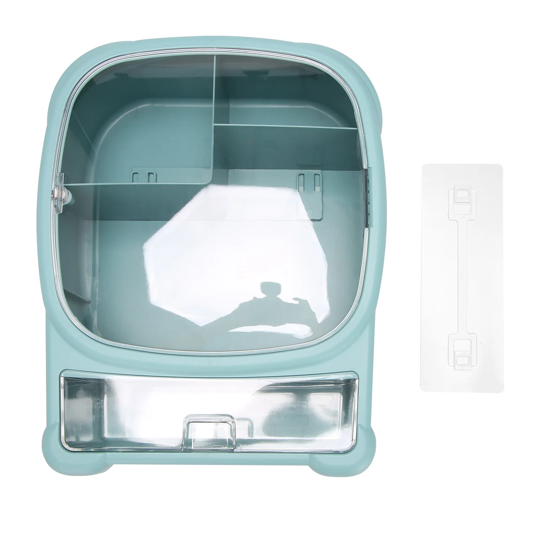 

Bathroom Perforation-Free Wall-Mounted Skin Care Product Rack Dust-Proof Makeup Organizer Lipstick Storage Makeup Box D