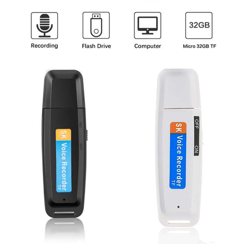 SK001 Rechargeable USB Voice Recorder Pen Portable Sound Dic