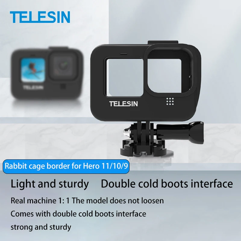 

TELESIN for GoPro Hero 9/10 Bezel for GoPro11 Protective Shell Bezel Camera Rabbit Cage Accessories