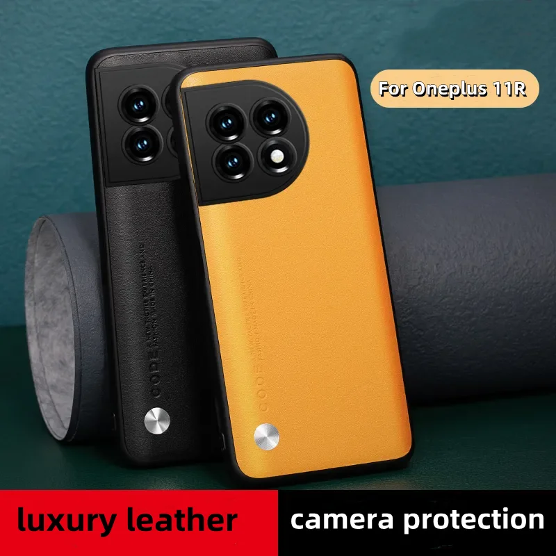 

Case For Oneplus 11R 11 Ace2 Luxury Leather Hard Bumper For One Plus 11 R Ace 2 Shockproof Drop Rear Cover Oneplus11R Coque