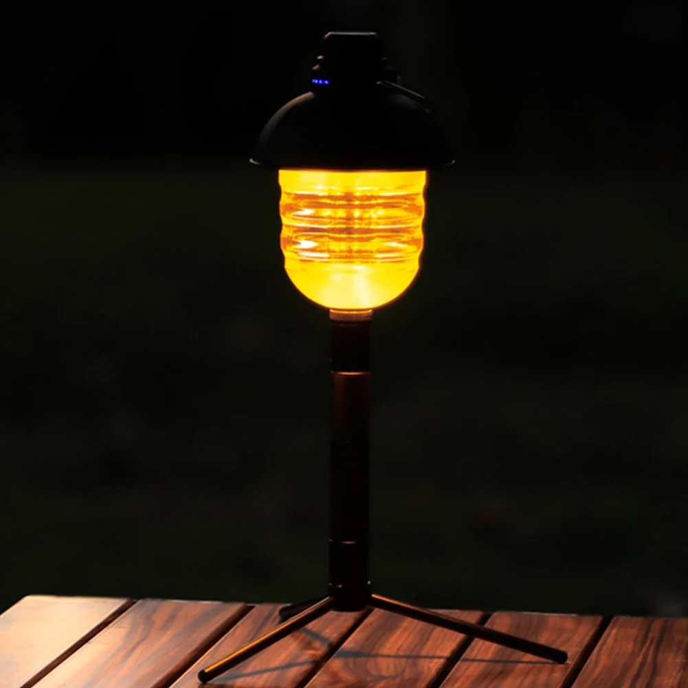 

Портативный светодиодный светильник для палатки, винтажное освещение в стиле ретро, 2 режима, водонепроницаемое складное освещение для рыб...