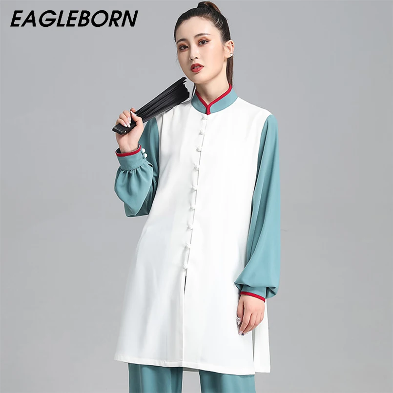 

Костюм женский из трех предметов в китайском стиле, тонкая униформа для тренировок и соревнований в стиле тайчи, весна-лето