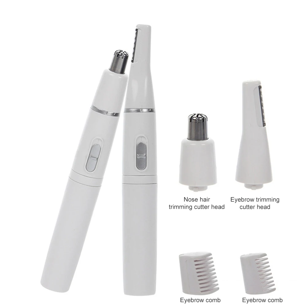 

2-в-1 триммер для волос на лице, бритва для волос в носу, ушах, триммер, скребок для бровей, безопасный уход за лицом, Бритва для мужчин и женщин,...
