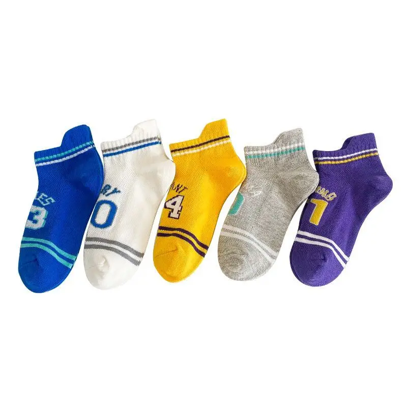 

5 пар, Детские хлопковые носки в полоску