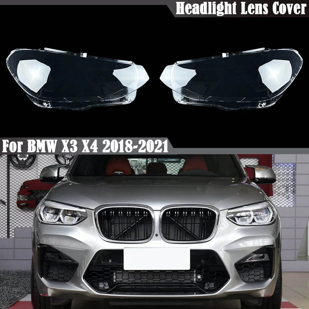 

Прозрачная крышка для фар BMW X3 X4 2018 2019 2020 2021, абажур, налобный фонарь, корпус лампы из плексигласа, замена оригинальных линз