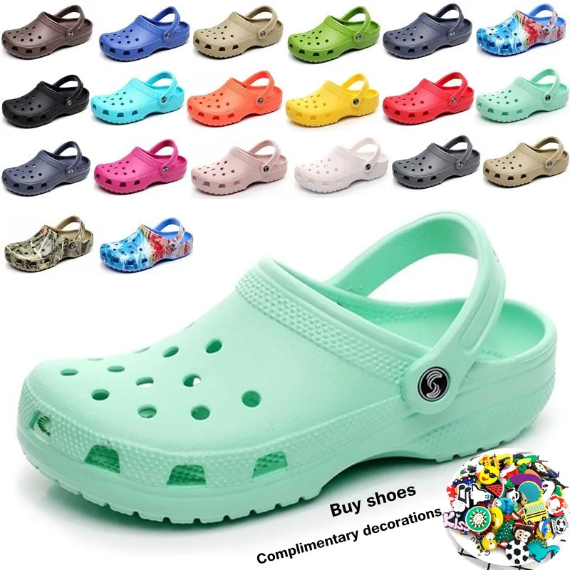 

Multi-color Summer Sandals Breathable Lightweight Designer Men's Crocodile Slippers Women Beach Slides Hole Shoes Garden Clogs