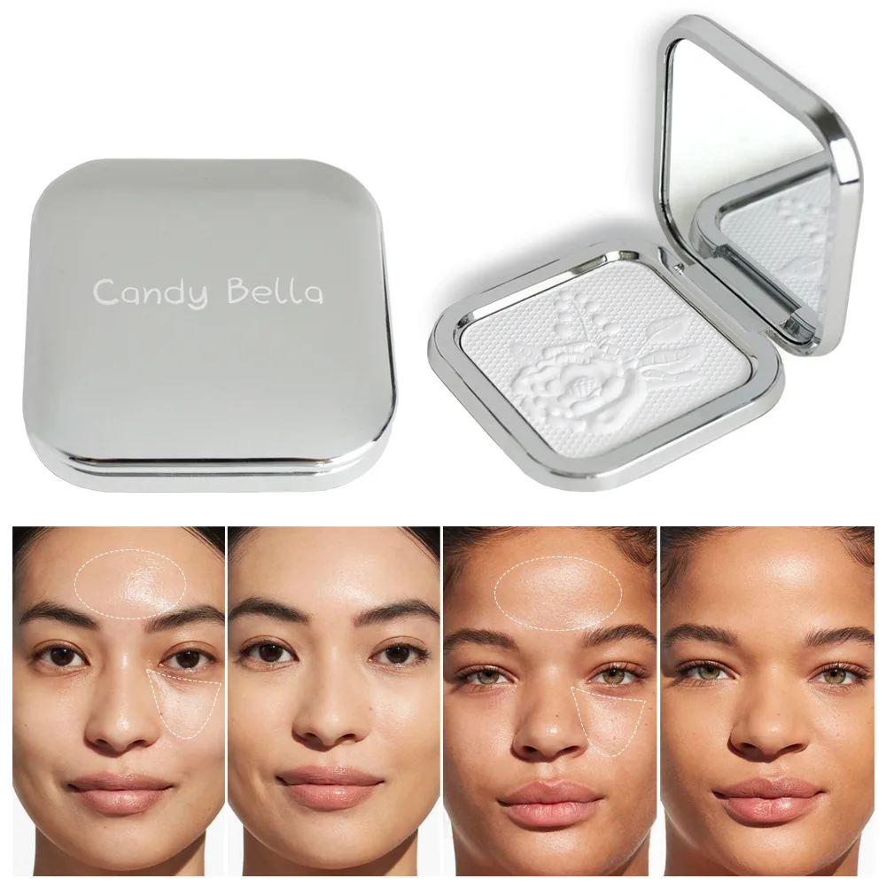 Рельефная прессованная пудра для контроля жирности легкий цвет яркая свободная