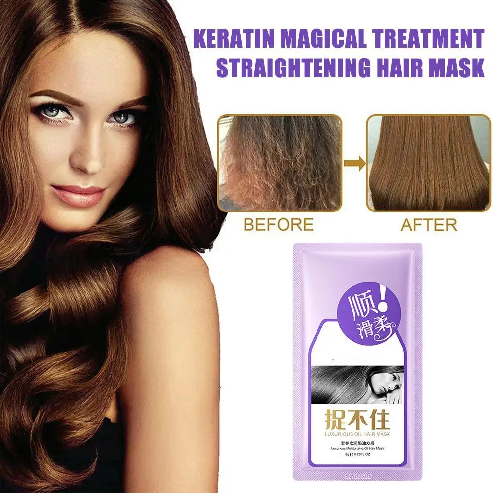 

Keratin Magical Deep Treatment Straightening Hair Mask Damage-repaired And Restore Soft Smooth Nutrition Care