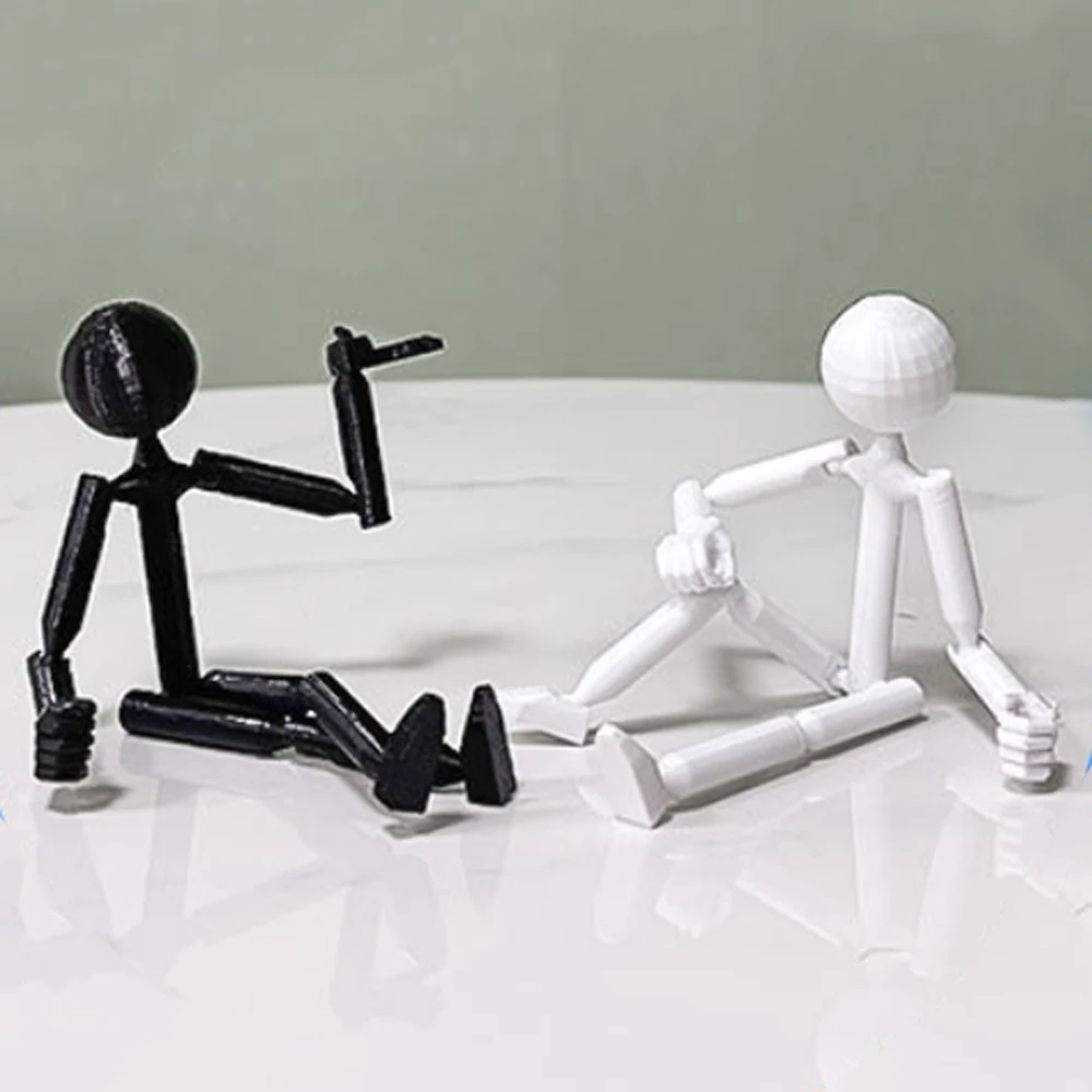 Фото Многосуставная игрушка Stickman с несколькими шарнирами, подвижная 3D-печать, манекен с 3D принтом, новинка, экшн-фигурка Stickman, собранный робот №1