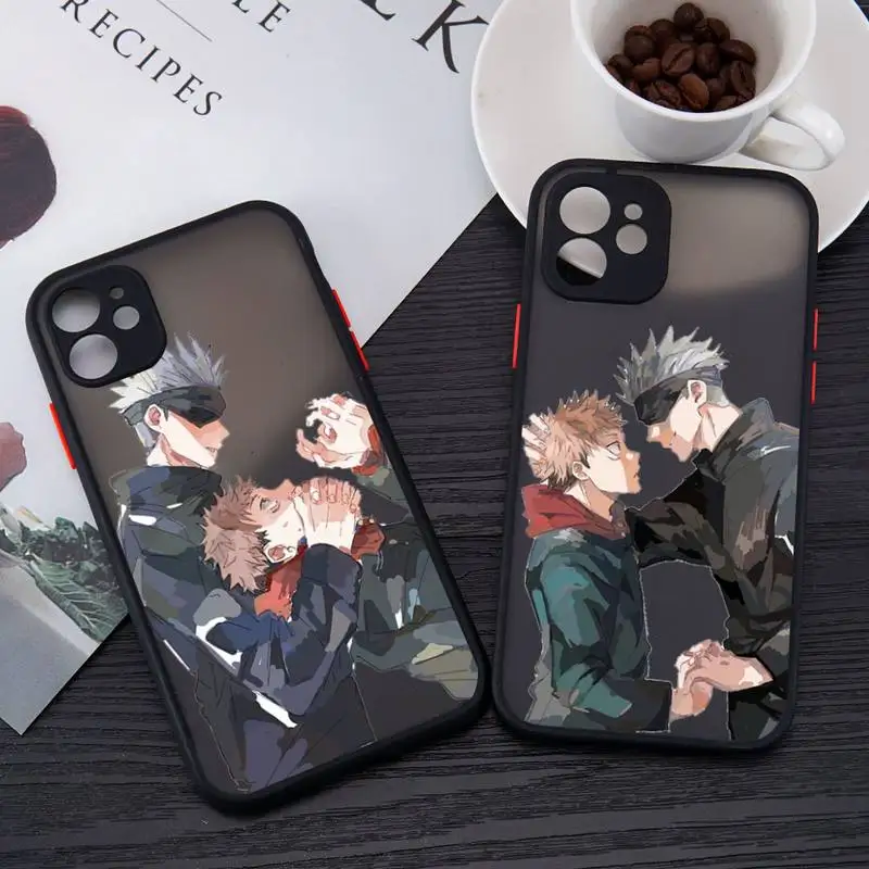 

jujutsu anime Phone Case matte transparent For iphone 7 8 11 12 13 plus mini x xs xr pro max cover