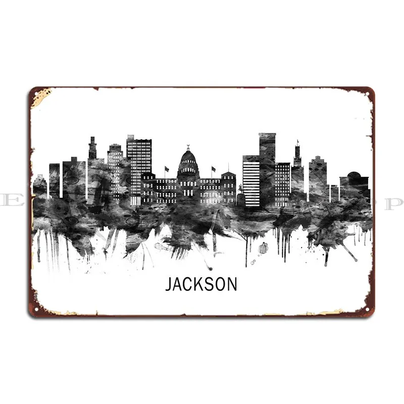 

Jackson Mississippi Metal Signs Garage Cinema Cave Character Bar Tin Sign Poster