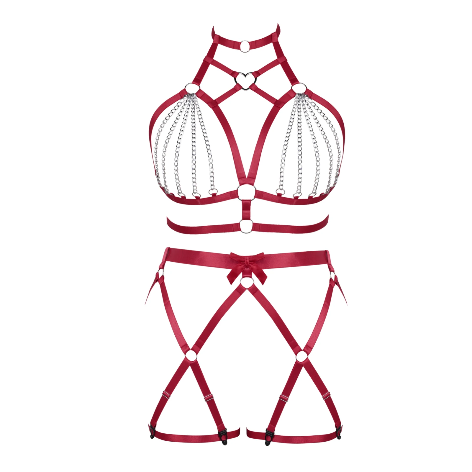 Бондаж портупея Фетиш Готический боди укороченные топы нижнее белье 90 ...