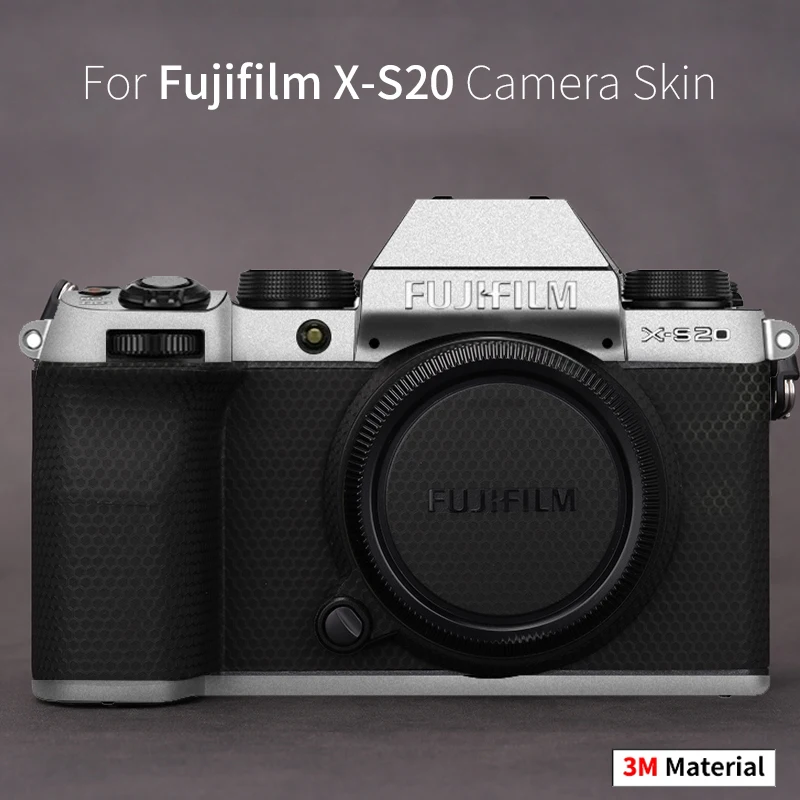 

For Fujifilm XS20 Skin X-S20 Camera Skin Anti-Scratch Protective Sticker Wrap Skin Metallic Silver Color