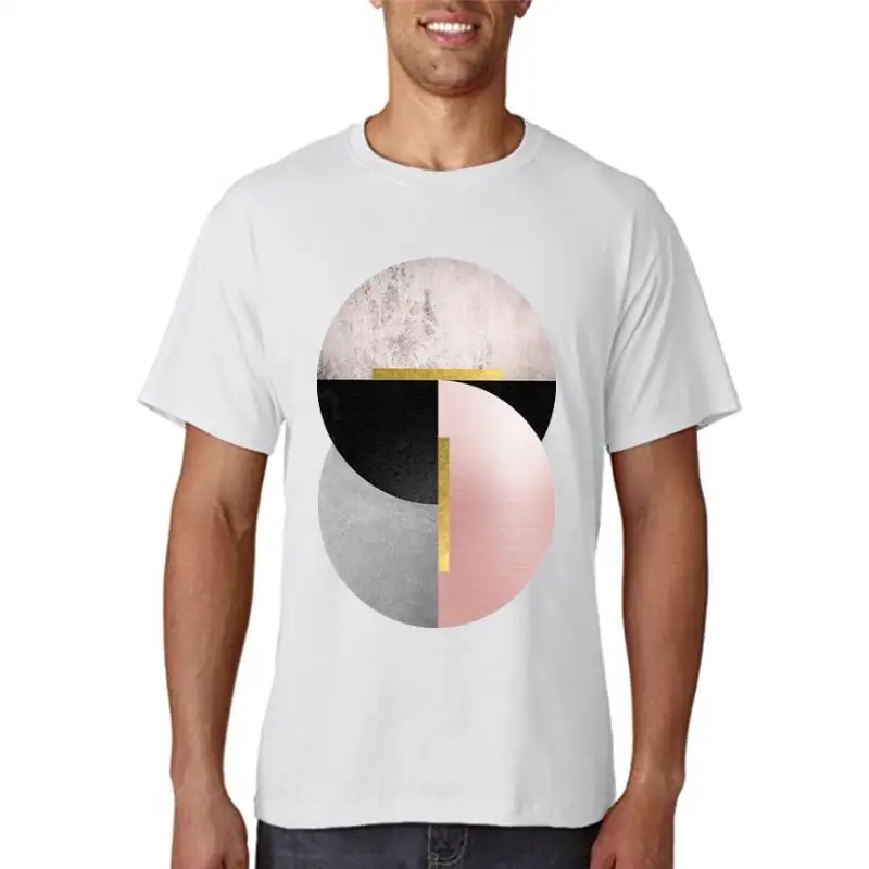 

Футболка женская с геометрическим принтом, топ с графическим принтом, модная рубашка в абстрактном стиле 90-х с коротким рукавом, Повседневн...