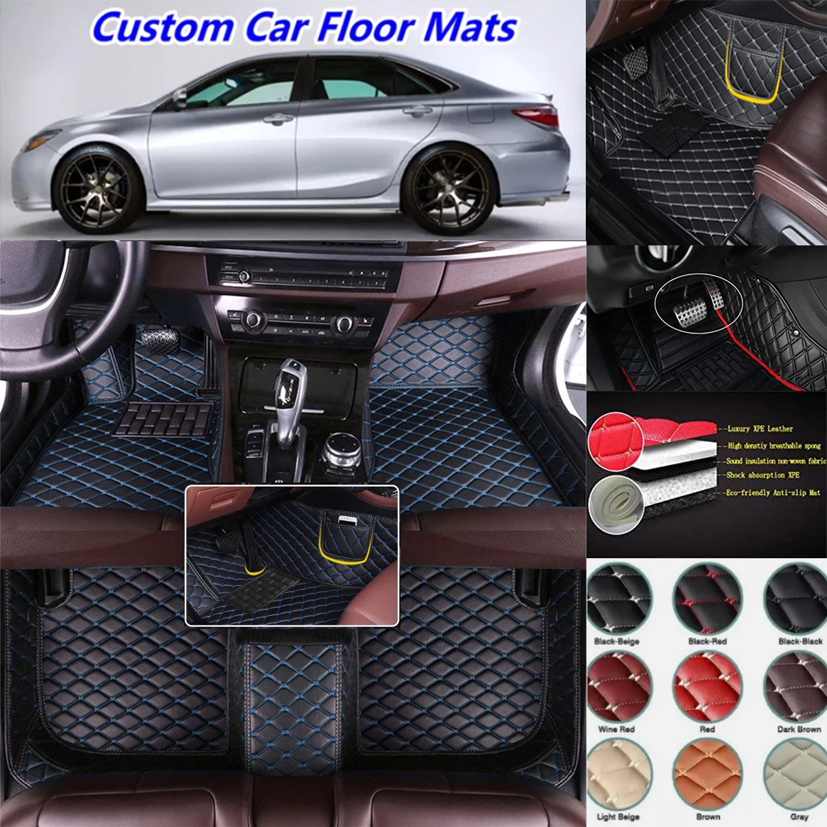 Custom Car Floor Mats For Lexus LS LS350 LS400 LS430 LS460 LS500 LS500h LS600h Auto Carpets Foot Coche Accessories